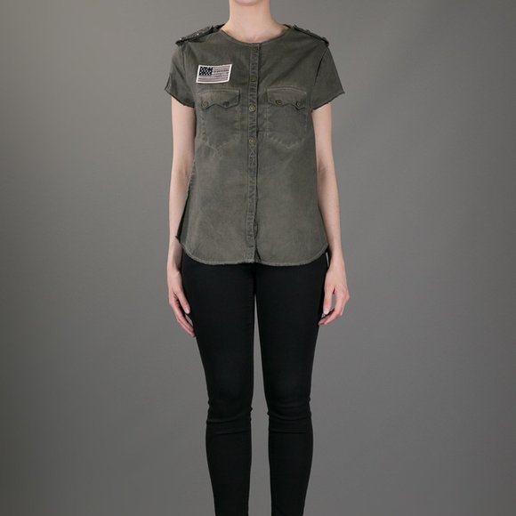 Zadig & Voltaire  Army Green Tia Shirt - Picture 1 of 7